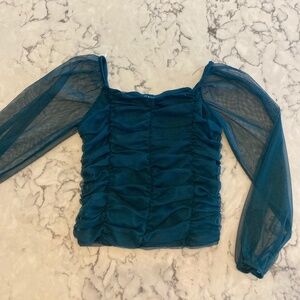 Art class sheer sleeve girls dress top